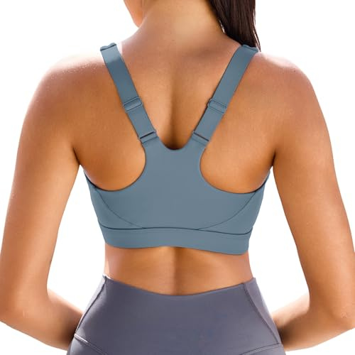 Vorcy High Impact Sports Bras for Women High Support Sports Bras Racerback | Adjustable,Seamless,Workout Bra,Yoga Sports Bra with Sewn-in Pad,Moisture-Wicking Fabric,for low, medium and high exercise