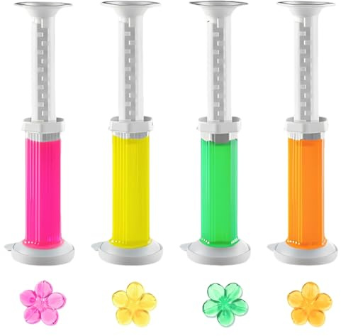 LYITZW 4 Unidades Gel WC, Gel de Inodoro en Forma de Flor, Desodorante y Limpiador con Aroma Floral, Para Eliminar Olores y Reducir la Frecuencia de Limpieza, Para Hogar, Hotel y Airbnb