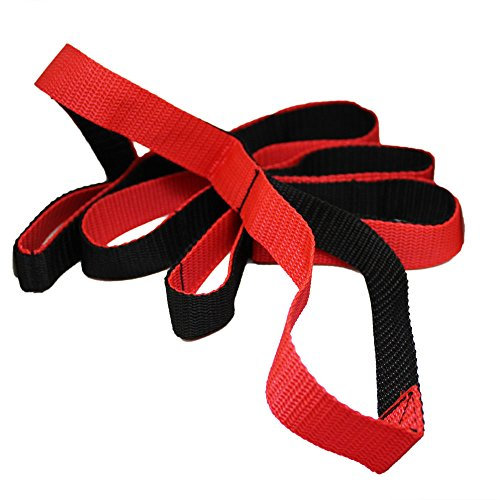 Yoga-Stretch-Gurt mit 8 Schlaufen – ideal für Yoga, Tanz, Physiotherapie, Reha, Stretching, Fitness, Workout