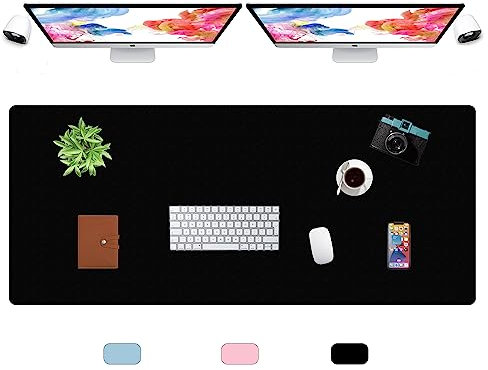 LL-COEUR XXL Cuir Tapis de Souris Gaming Mouse Pad Ordinateur Table Mat (1400 x 600 x 2 mm, Noir)