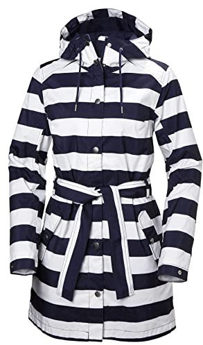 Helly Hansen Damen Lyness II Regenmantel, S, Streifen Abendblau