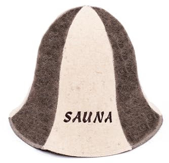 Ger3as Cappello da Sauna in Feltro di Lana 100% con Ricamo per Uomo e Donna, Berretto Benessere