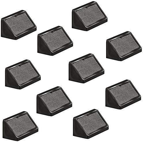 Gedotec Universal-Eckverbinder schwarz Korpusverbinder aus Kunststoff | Möbelverbinder Kunststoff mit Abdeckkappe | Möbelbeschläge Breite 44 mm | 20 Stück - Schrankverbinder zum Schrauben