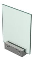 ALTUMIS - Fixation murale percée pour panneau signalétique max 8mm - Longueur 80mm - Argent