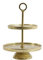 Light & Living Etagere Lutek - Gold - 2 Schichten - Rund - Metall - Servierständer - Servierplatte - Tortenständer/Cupcake Ständer - Servier-Tablett
