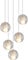 KJLARS Iluminación colgante Lámparas de araña LED contemporánea Candelabros en altura adecuados para sala de estar Mesa de comedor Escalera Dormitorio Lámparas de techo Lámpara colgante 5 luces