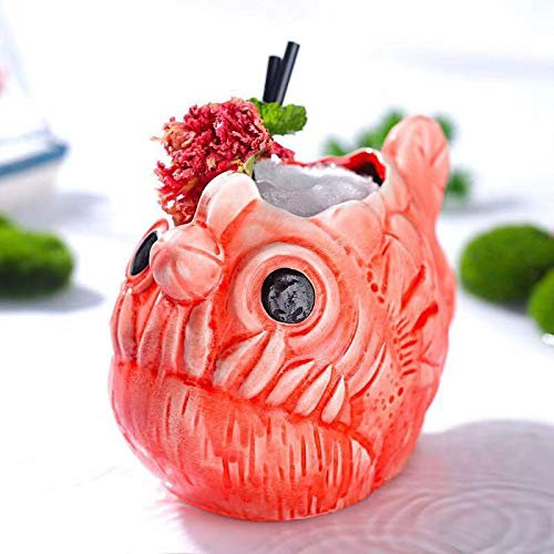Tiki-Becher, Cocktailbecher Keramik hawaiianische Partybecher exotische Cocktailgläser Tiki-Bar professionelle Hawaii-Party-Barware -710ML