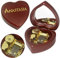 SOFTALK Solide Herzförmige Spieluhr - Retro Spieluhr für Weihnachten, Valentinstag & Geburtstag Geschenke (Weinrot, Melodie Anastasia-Once Upon A December)