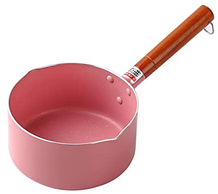 KUCOCOSNEH Olla de sopa antiadherente Salsa Pan Olla de cocina Cacerola Olla de vapor para cocinar Cacerola Revestimiento de granito de aluminio Rosa