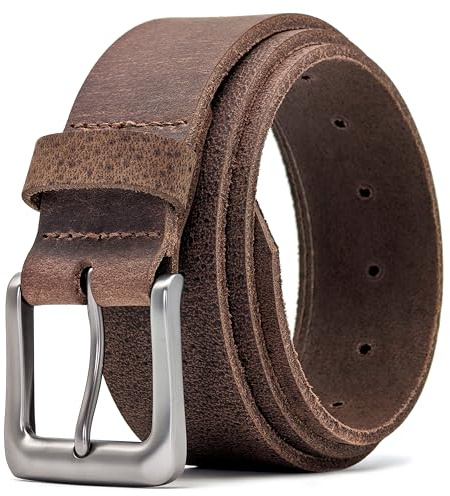 Ashford Ridge 38mm Herrengürtel Vollleder für Jeans - Jahrgang Braun 110cm