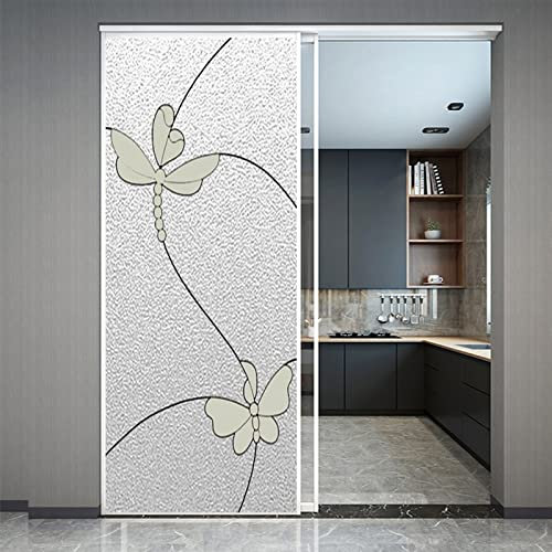 Vinilos para Ventanas de 3D,Cristal De Flor Blanca Vinilo para Cristal Ventana, Película Autoadhesiva Electroestatico, Anti UV para Ventanas la Oficina Salón Cocina De Baño - 90x200 CM