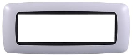 Placca Compatibile Con Bticino Living, Placche Plastica Bombata, 1 Pezzo (7 Posti/Moduli,Bianco)