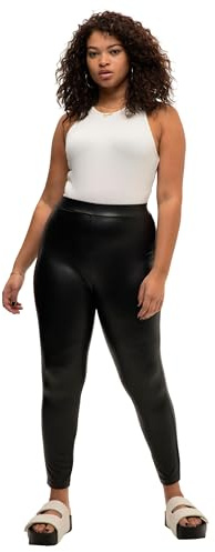 Studio Untold Damen große Größen Übergrößen Plus Size Leggings, beschichtet, elastisch, Elastikbund schwarz 54+ 820647100-54+
