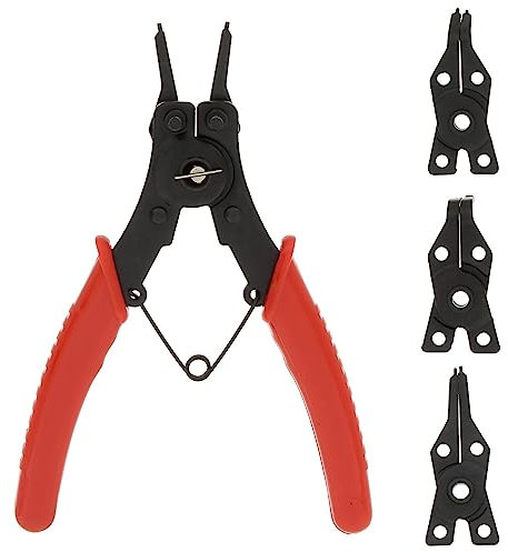 Pinze per Anelli Elastici e di Sicurezza, Con 4 Ganasce Intercambiabili, Per Rimuovere Anelli Elastici - Snap Ring Pliers
