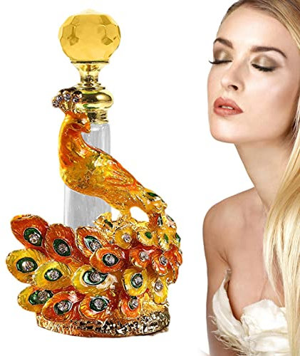 HAMAGI Perfume Vintage, Botella Recargable de Vidrio Antiguo, Decorativa para Viaje