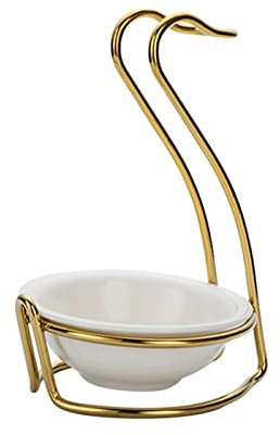 ＡＷＨＡＯ Support de Repose-cuillère Cuillère à Fente Stockage Multifonctionnel Porte-louche à Fouet Portable Vertical Repose-cuillère Debout pour comptoir à, Forme de Cygne