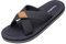 Harssidanzar Herren Cross Slide Sandalen Slip auf Bequeme Leichte Sommer Slipper Schuhe Für Innen und Outdoor Quick-Dry KM229EU,Schwarz, Größe 46