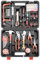 Mallette à Outils (40 pièces), avec Pince/Clé à molette/Tournevis/Marteau/Scie à métaux/Cutter/Mètre à ruban