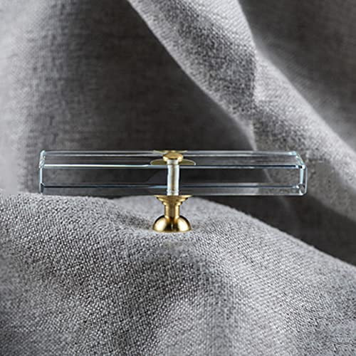 MbeLLO 1X Clear Crystal Glass Door Knobs Extra Large Kitchen Door,Handle Bedroom Pull Handle with Screw Set Home Hardware (B)/B (Color : Silver, Size : D)