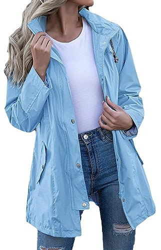 New 2023-Regenmantel Damen Mantel Flauschigem Hundejacke Outdoorjacke Regenmante Regenjacke Sommer Surfbekleidung Softshelljacke für Frauen Kapuzenpulli Damen Regenjacke Winte