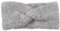 styleBREAKER Damen Strick Stirnband mit Rippstrickmuster und Twist Knoten, warmes Winter Haarband Boucle Optik, Headband 04026063, Farbe:Hellgrau
