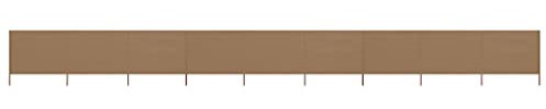 ZEYUAN 9-teiliges Windschutzgewebe 1200 x 160 cm Taupe, Zaun Sichtschutz, Sichtschutz Garten, Windschutz, Gartensichtschutz, Bauzaun Sichtschutz, Terassen Sichtschutz - 47201