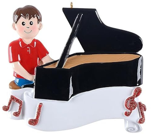 2023 Personalized Christmas Ornament Piano Boy Ornaments Christmas Tree Ornaments,Funny Xmas Ornaments,Cute Hanging Keepsake for Christmas Tree Decoration 2023