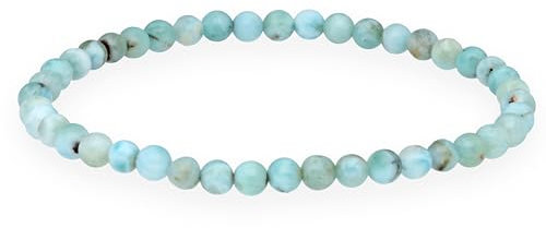 Lebensquelle Plus Mini Kugelarmband | 4mm | Hochwertiges Edelsteinarmband (Larimar)