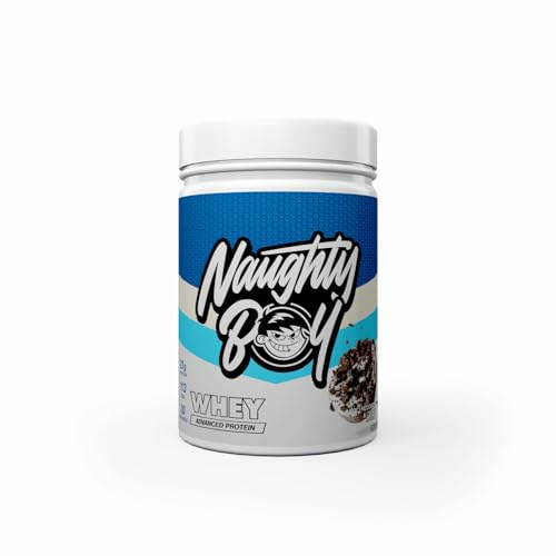 Naughty Boy Advanced Whey Protein Powder, 22g Protein, Low Sugar, Easy Mixing Recovery Shake, 900g, 30 Servings, Cookies & Cream