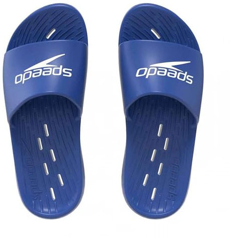 Speedo Slide Ciabatte per Uomo, Blu Navy/Bianco, 47