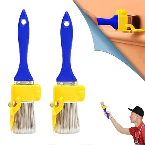 XTAIQD 2Pcs Cutting in Paint Brush,Edging Paint Brush,Interior Wall Concealed Corner Paint Brush