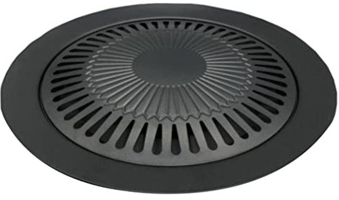 XJKLBYQ Assiette de Grill antiadhésive, Grill BBQ coréen, Plateau de Grill, Grille-Ciel Rond.