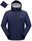 donhobo Outdoorjacke Herren Wasserdicht Leichte Faltbare Regenmantel Atmungsaktiv Fahrrad Regenjacke Sportjacke mit Kapuze (Marine, XL)