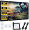LEKEFETO 120 Inch Projection Screen: 16:9 HD, Anti-Wrinkle, Matte, Polyester, Wall Mount, Manual Operation