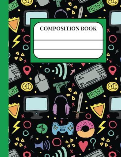 Composition Notebook College Ruled Lined Paper | Electronic Game Themed Cover: Note-taking Notebook for Students, Teens, and Adults | School Supplies