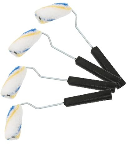 Farbroller, 1 Set, 4 Rollen, selbstwandig, Zeichnung, Faser, Nivellierung, kleine Ecken, Pinsel, Bodenbelag, Farbe, praktische Pinsel, weiß, tragbar, für Zuhause, Malerei, Estrich, Estrich