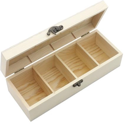 Karteikasten Holz mit Deckel, A8 Karten Aufbewahrungsbox, Lernkarteibox Holz, Vokabelbox für Büro, Schulen Und Heim