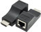 Adaptateur RJ45 HDMI CAT-6/6E Extendeur RJ45 ver HDMI - Prise en Charge de l'Affichage HDTV 2K 4K, Distance d'Application Jusqu'à 30 m, Ne Prend Pas en Charge Le Protocole HDCP