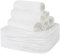 Aomig 50Pcs Washable Cotton Terry Cloth Wipes, 15x15cm Reusable Towelling Wipes, White Makeup Remover Cloth Baby Wipes, Soft Facial Cloths Washcloths Muslin Cloths for Cleansing Baby's Hands and Face