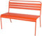 MaximaVida Gartenbank Max, hergestellt aus Stahl, 120 cm - stapelbar, Farbe Elfenbein (Orange)