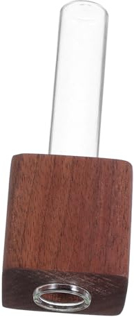 UPKOCH Magnetische Kleiner Reagenzglasvase Holz Glas Magnetischer Kühlschrankpflanzer für Küche Büro Spind