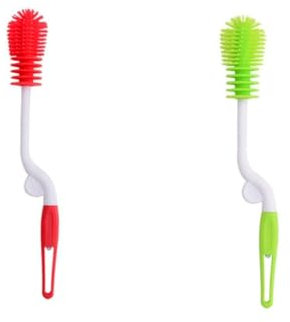 HAMPPLIES Cepillo Para Limpiar Botellas y Cepillo Giratorio Silicona De Alimenticio Extraíble