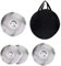Set di 4 piatti silenziosi per batteria, in lega, 35,6 cm, 40,6 cm, 45,7 cm, piatti a basso volume, con custodia per una pratica silenziosa