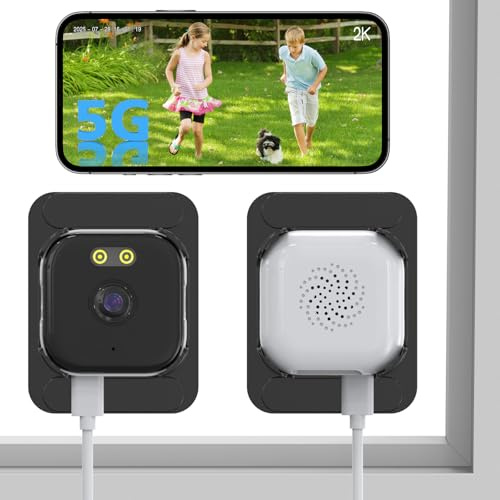 ANYQOO 3MP 2K Fensterkamera, Innen- und Außenbereich, Fenster-Sicherheitskamera für Zuhause, ChroMax AI-Farbnachtsicht, Bewegungserkennung, 2,4 GHz und 5 GHz WLAN, 24/7-Aufnahme, einfache Installation