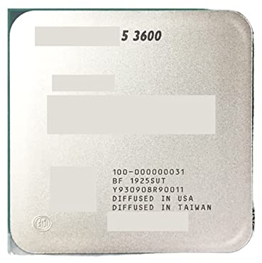 5 3600 R5 3,6 GHz Processeur d'unité centrale à six cœurs douze fils 7NM 65W L3 = 32M 100-000000031 Socket AM4