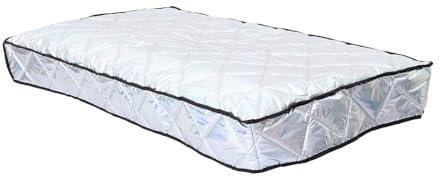 Zerodeko Housse Isolante pour Réfrigérateur Argenté en Polyester, Protection Étanche et Anti-poussière, pour Balcon et Usage Extérieur, Défense Solaire