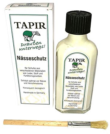 TAPIR Draußen unterwegs! Nässeschutz für Schuhe 100 ml Glasflasche mit Pinsel