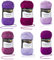 Schachenmayr Catania, Set lila Mix Handstrickgarne