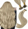 YoungSee Haarverlangerung Echthaar Nanoring Goldblond Strahnchen Mittelblond Nanoring Extensions Echthaar 1g Blond Nanoring Extensions 60cm Nano Hair Extensions Nano Ringe Haare Lang 50g #16/22