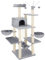 tectake® Rascador para Gatos, Árbol Rascador para Gatos, Hamaca, Plataformas, Bolas de Juego, Rascador Gato, Juguetes para Gatos, Plataforma de Descanso, Protección Antivuelco - Gris